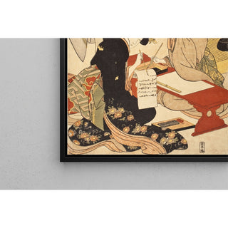 Reproduction La leçon de calligraphie - Kitagawa Utamaro