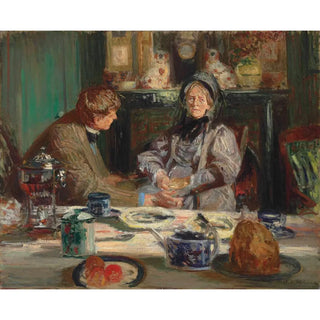 Reproduction Le Peintre Sickert et sa Mère, Petit-déjeuner à Neuville - Jacques-Émile Blanche