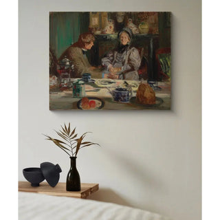 Reproduction Le Peintre Sickert et sa Mère, Petit-déjeuner à Neuville - Jacques-Émile Blanche