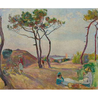 Reproduction Le Pradet, les Pins sur la Plage - Henri Lebasque