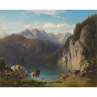 Reproduction Le lac Alpsee près de Hohenschwangau - Carl Millner