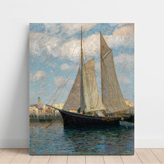 Reproduction Navires dans le port de Chioggia - Alfred Zoff