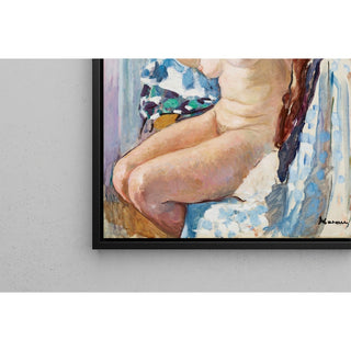 Reproduction Nu assis près de la cheminée - Henri Lebasque