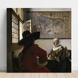 Reproduction Officier et fille qui rit - Johannes Vermeer