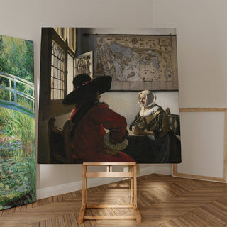 Reproduction Officier et fille qui rit - Johannes Vermeer