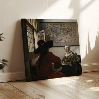 Reproduction Officier et fille qui rit - Johannes Vermeer