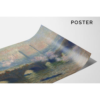 Reproduction Pont de Waterloo, journée grise - Claude Monet