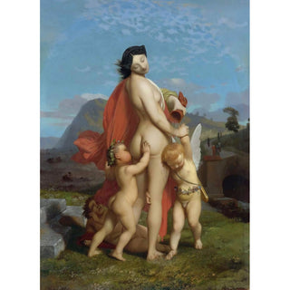Reproduction Une jeune nymphe taquinée par des putti - Jean-Léon Gérôme
