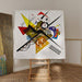 Reproduktion av målningen | Sur blanc II - Wassily Kandinsky