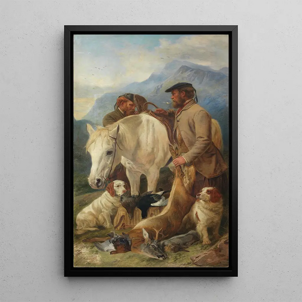 Le poney du gardien - Richard Ansdell — inramlat konstverk på väggen
