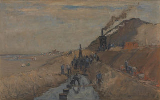 Richard Baseleer - Dike Building on the Beach at Knokke.webp