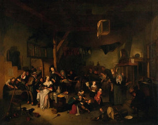 Scène de taverne - Richard Brakenburgh — vy av konstverket