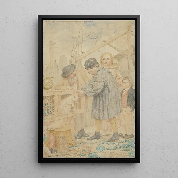 Le clapier - Richard Dadd — inramlat konstverk på väggen