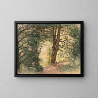 Boxhill, Surrey - Richard Doyle — inramlat konstverk på väggen