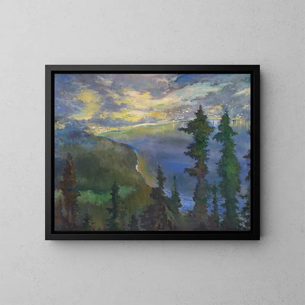 Altaussee - Richard Harlfinger — inramlat konstverk på väggen
