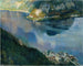 sjön Hallstatt - Richard Harlfinger — vy av konstverket