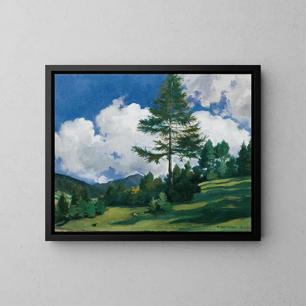 Motif à Toblach - Richard Harlfinger — inramlat konstverk på väggen