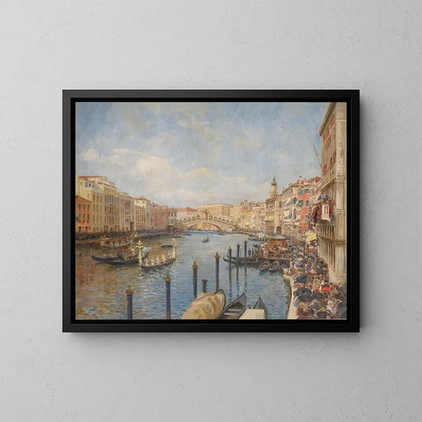 Vue de Venise pendant le Carnaval - Richard Lips — inramlat konstverk på väggen