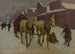 Passing through Town on a Cold Winter's Night - Richard Lorenz — vy av konstverket