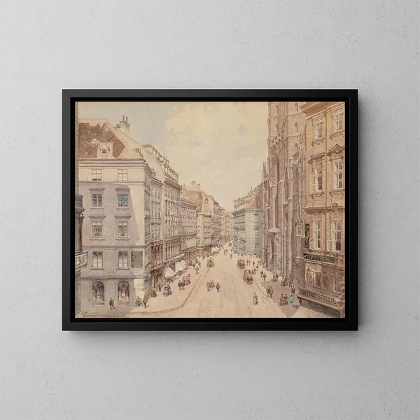 Vienne, platsen Saint-Étienne - Richard Moser — inramlat konstverk på väggen