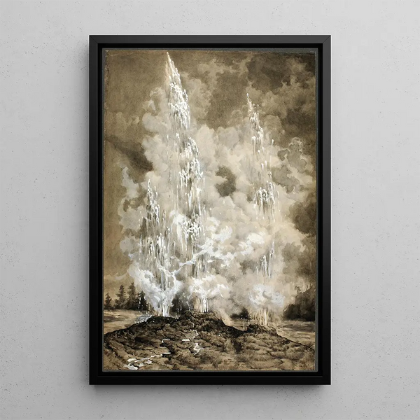 Geyser de Yellowstone - Richard Norris Brooke — inramlat konstverk på väggen
