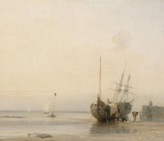 Jetée de Calais, Frankrike - Richard Parkes Bonington — vy av konstverket