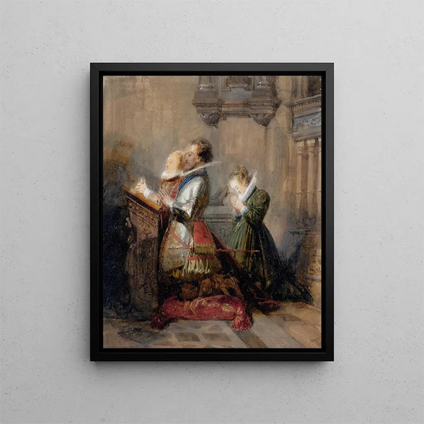 Richard Parkes Bonington - Henry IV praying accompanied by two ladies La Prire.webp