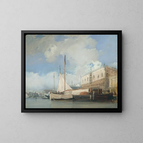 Le Palais des Doges à Venise - Richard Parkes Bonington — inramlat konstverk på väggen