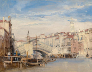Le Rialto à Venise - Richard Parkes Bonington — vy av konstverket