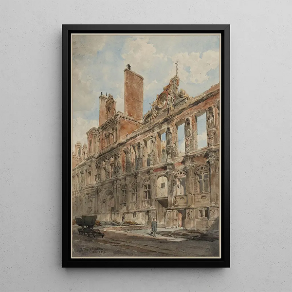 Richard Phen Spiers - Ruines de la faade de lHtel de Ville en 1871.webp