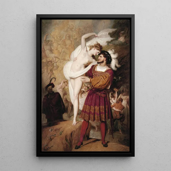 Faust och Lilith - Richard Westall — inramlat konstverk på väggen