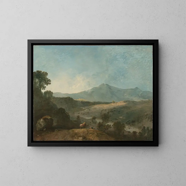 Cader Idris och floden Mawddach - Richard Wilson — inramlat konstverk på väggen