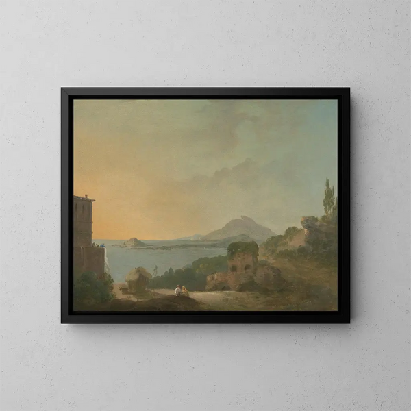 La villa de Cicéron et le golfe de Pouzzoles - Richard Wilson — inramlat konstverk på väggen