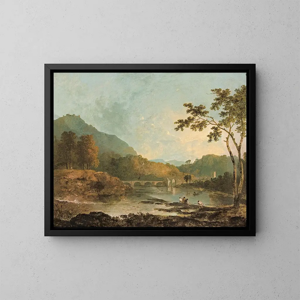 Dinas Bran från Llangollen - Richard Wilson — inramlat konstverk på väggen