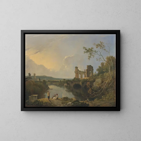 Landskap Italien på morgonen - Richard Wilson — inramlat konstverk på väggen