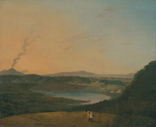 sjön Agnano med Vesuvius i fjärran - Richard Wilson — vy av konstverket