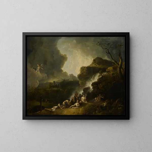 La Destruction des enfants de Niobé - Richard Wilson — inramlat konstverk på väggen