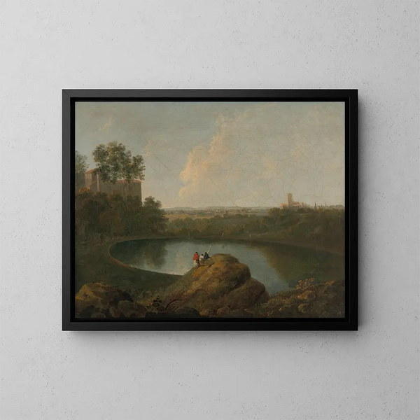 Le Tête du lac Nemi - Richard Wilson — inramlat konstverk på väggen
