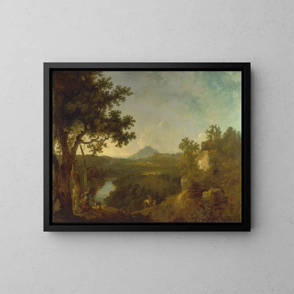 Vue près de Wynnstay, le siège de Sir Watkin Williams-Wynn BT - Richard Wilson — inramlat konstverk på väggen