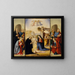La Nativité avec des saints - Ridolfo Ghirlandaio — inramlat konstverk på väggen