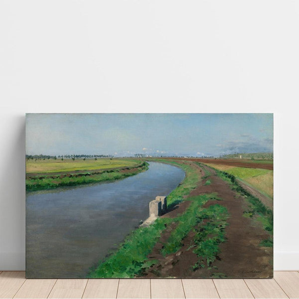 Rives d'un canal, près de Naples - Gustave Caillebotte | Reproduction Tableau Décoration murale affiche copie