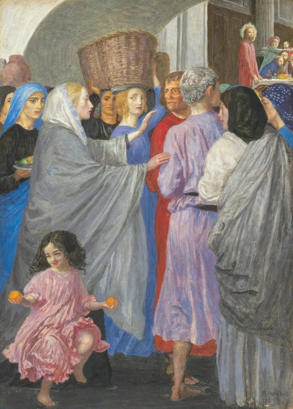Reproduktion av målningen Les Noces de Cana - Robert Anning Bell