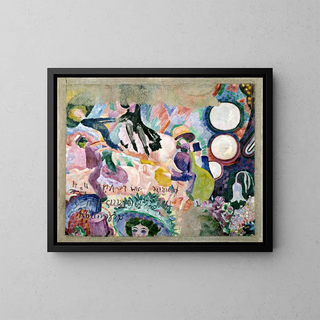 Carrousel de cochons - Robert Delaunay — inramlat konstverk på väggen