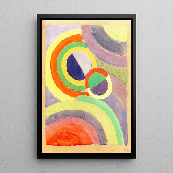Komposition - Robert Delaunay — inramlat konstverk på väggen