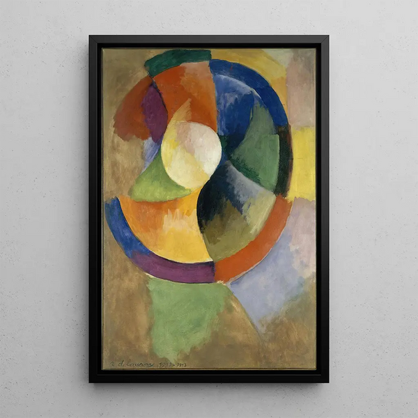 Formes circulaires Soleil n° 2 - Robert Delaunay — inramlat konstverk på väggen