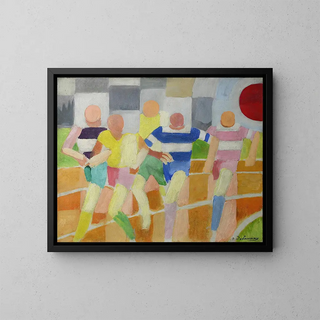 Coureurs - Robert Delaunay — inramlat konstverk på väggen