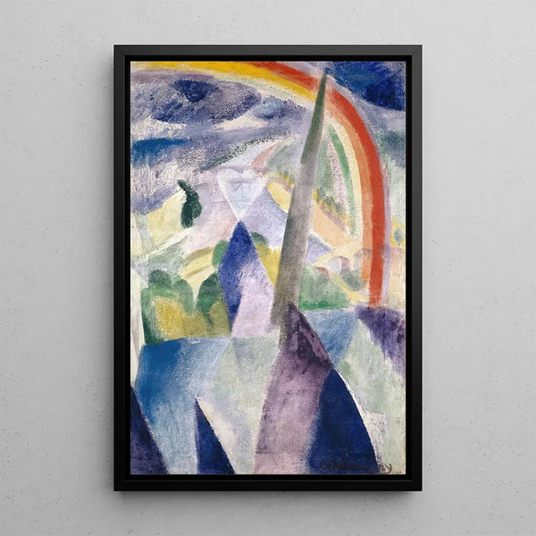 La flèche de Notre-Dame Vy över Paris Notre-Dame - Robert Delaunay — inramlat konstverk på väggen