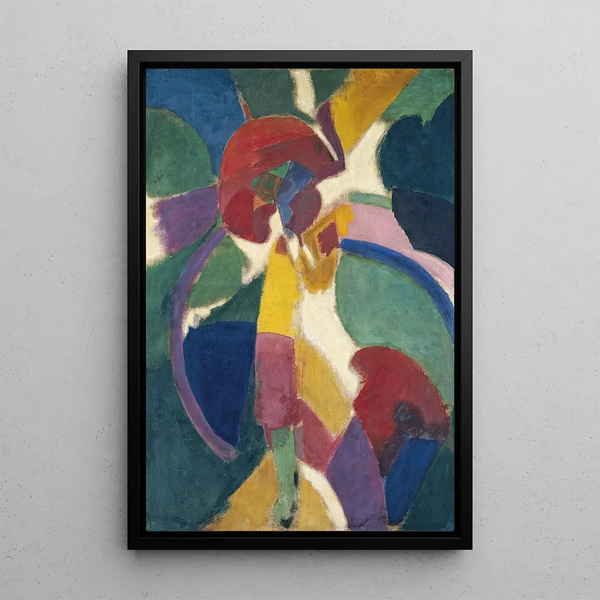 kvinna med parasoll - Robert Delaunay — inramlat konstverk på väggen