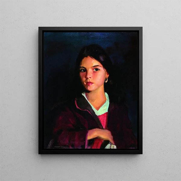 Bernadette - Robert Henri — inramlat konstverk på väggen