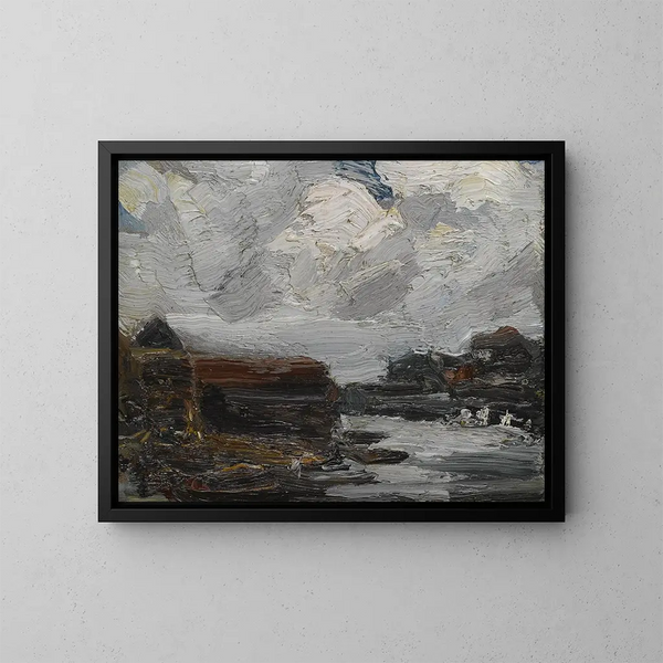 Canal à Haarlem, Hollande - Robert Henri — inramlat konstverk på väggen